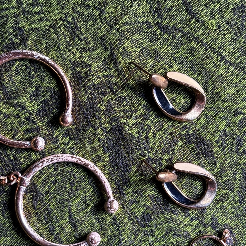 Gold Statement Earring Bundle Door Knock Studs Do… - image 6